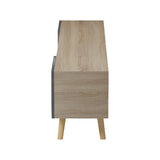 Dulap TV cu rafturi Osclo , Modern, Lemn Sonoma-Antracit, 160x30x53.5cm
