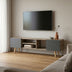comoda TV Dulap TV cu rafturi Osclo, Modern, Lemn Sonoma-Antracit, 160x30x53.5cm