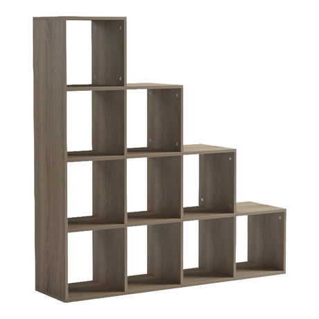 Bibliotecă modernă  Scala, stil contemporan, material sonoma, dimensiuni 130x29x130 cm