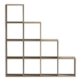 Bibliotecă modernă  Scala, stil contemporan, material sonoma, dimensiuni 129.5x29x129.5cm