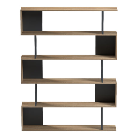 Bibliotecă modernă Tetri , stil Sonoma-Antracit, PAL, 122x26x159 cm.
