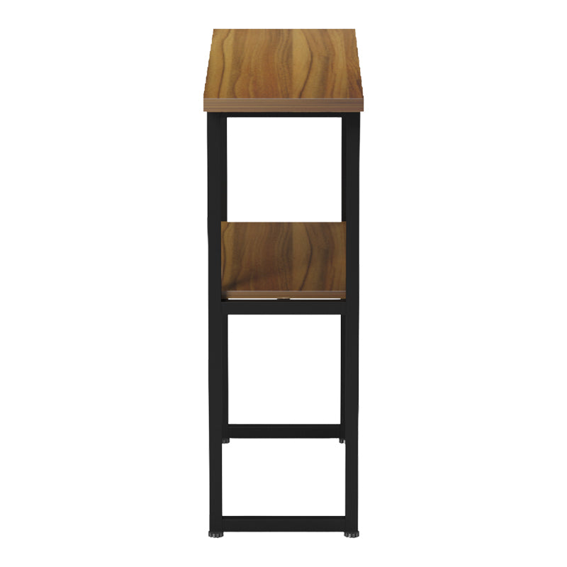 Consolă cu rafturi  Solain, Modernă, Metal și Lemn Nuc, 79x29x85 cm