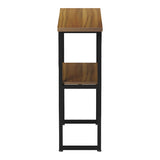 Consolă cu rafturi  Solain, Modernă, Metal și Lemn Nuc, 79x29x85 cm