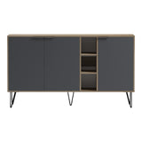 Bufet cu spațiu de depozitare  Balain, Modern, Lemn Sonoma-Antracit, 142x35.5x83 cm