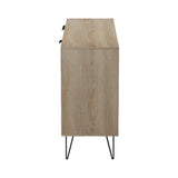 Bufet cu spațiu de depozitare  Balain, Modern, Lemn Sonoma-Antracit, 142x35.5x83 cm