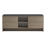 Pantofar cu banca Zulla, 110x37x43 cm - Sonoma-Negru