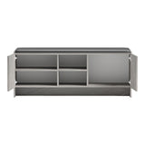 Pantofar cu banca Zulla, 110x37x43 cm - Bej-Gri-Negru