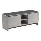 Pantofar cu banca Zulla, 110x37x43 cm - Bej-Gri-Negru