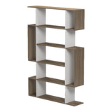 Bibliotecă cu funcție de depozitare Mito , Stil Modern, Material Lemn Sonoma-Alb, Dimensiuni 108.5x25x161cm