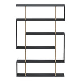Bibliotecă cu rafturi Mito , Stil Modern, Material PAL, 108.5x25x161 cm, Culoare Antracit-Sonoma