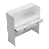 Optima reception birou cu LED alb -sonoma 110x40x110cm, Sonoma-Alb