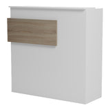 Optima reception birou cu LED alb -sonoma 110x40x110cm, Sonoma-Alb
