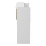 Optima reception birou cu LED alb -sonoma 110x40x110cm, Sonoma-Alb