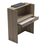 Reception birou Zowel cu LED sonoma-antracit 90x40x110cm, Sonoma-Gri inchis
