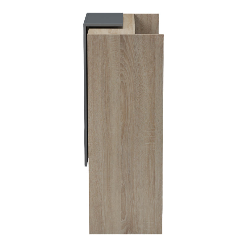 Reception birou Zowel cu LED sonoma-antracit 90x40x110cm, Sonoma-Gri inchis