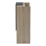 Reception birou Zowel cu LED sonoma-antracit 90x40x110cm, Sonoma-Gri inchis
