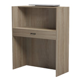 Reception birou Zowel cu LED sonoma-alb marble look 90x40x110cm, Sonoma-White Marble