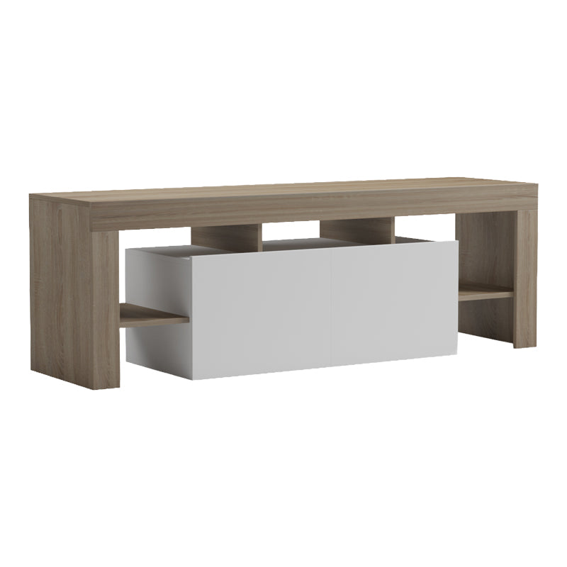Dulap TV cu funcție de depozitare  Liner, Modern, Lemn Sonoma-Alb, 150x40x50cm