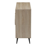 Consola Gora, Sonoma cu efect marmura bej, 110x35.5x82 cm