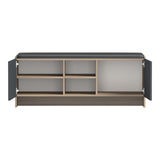 Pantofar cu banca Zulla, 110x37x43 cm - Sonoma-Antracit