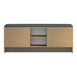 Pantofar cu banca Zulla, 110x37x43 cm - Nuc deschis