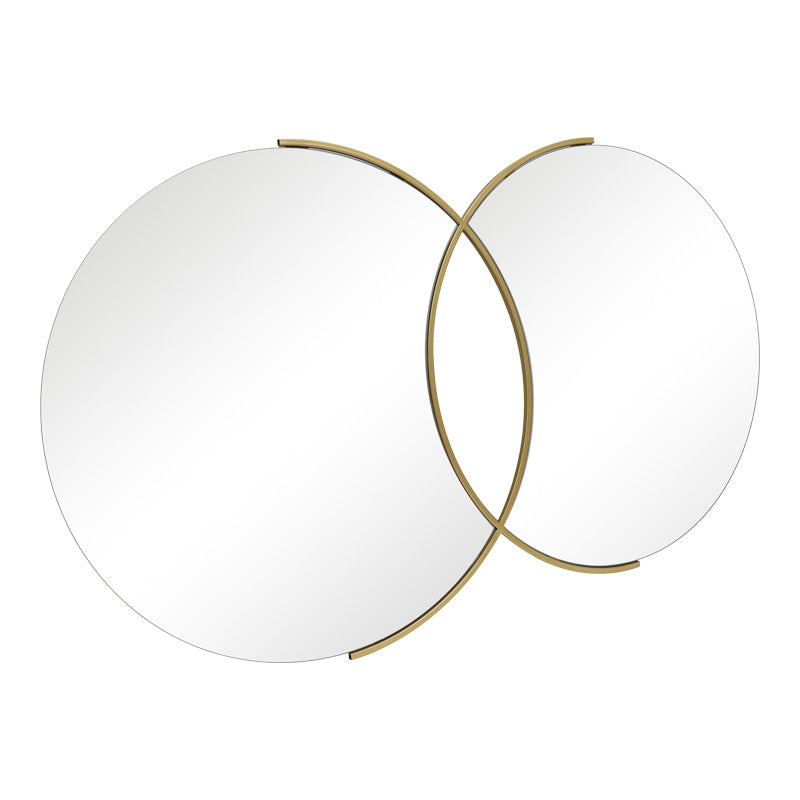 Oglinda dubla cu finisaj auriu Miryata , Moderna, metal, 105x3x60 cm