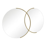 Oglinda dubla cu finisaj auriu Miryata , Moderna, metal, 105x3x60 cm