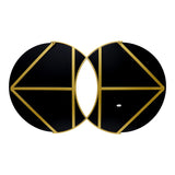 Oglinda dubla cu finisaj auriu Miryata , Moderna, metal, 105x3x60 cm