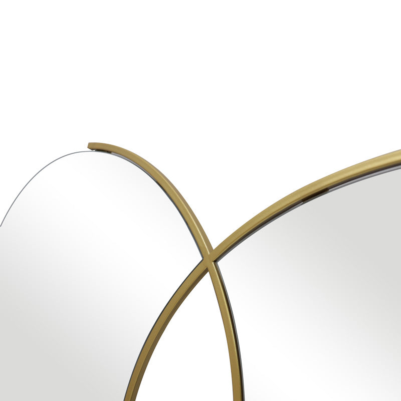 Oglinda dubla cu finisaj auriu Miryata , Moderna, metal, 105x3x60 cm