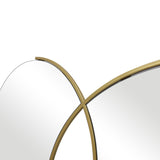 Oglinda dubla cu finisaj auriu Miryata , Moderna, metal, 105x3x60 cm