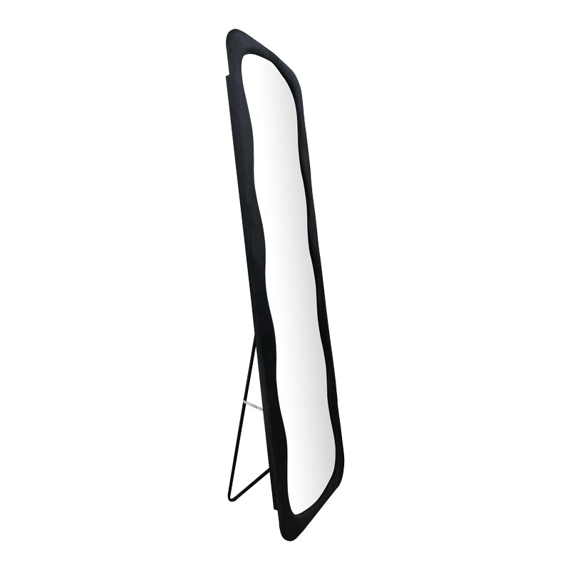 Oglinda de podea catifea Lezour, Negru, Catifea, 50x170 cm