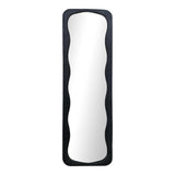Oglinda de podea catifea Lezour, Negru, Catifea, 50x170 cm