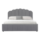 Pat dublu Tatiana stofă light gri cu spațiu de depozitare 120x200cm, Light Grey