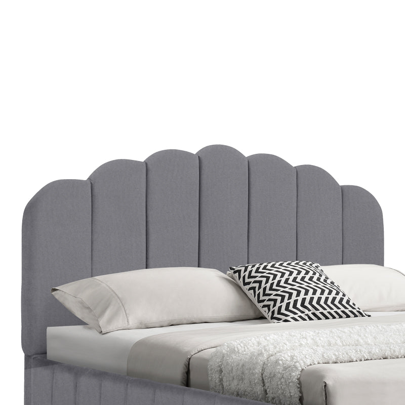 Pat dublu Tatiana stofă light gri cu spațiu de depozitare 120x200cm, Light Grey