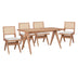 masa dining Set de sufragerie Winslow set 5 piese nuc deschis 160x85x75 cm