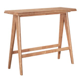 Set bar masa si scaune pentru sufragerie Winslow set 5 piese lemn de arbore de cauciuc, nuc deschis 120x45x100 cm