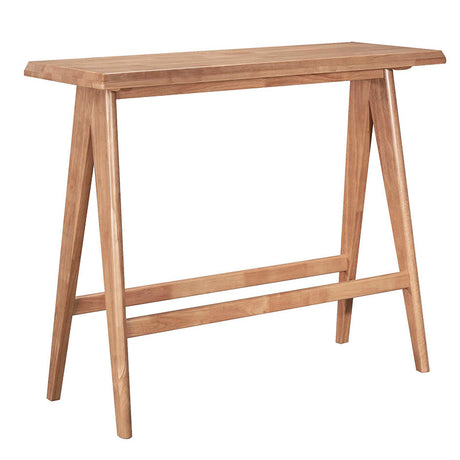 Set bar masa si scaune pentru sufragerie Winslow set 5 piese lemn de arbore de cauciuc, nuc deschis 120x45x100 cm