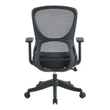 Scaun de birou ergonomic Litulo, Plasă Textilă, Negru, 51x50.5x98/106cm