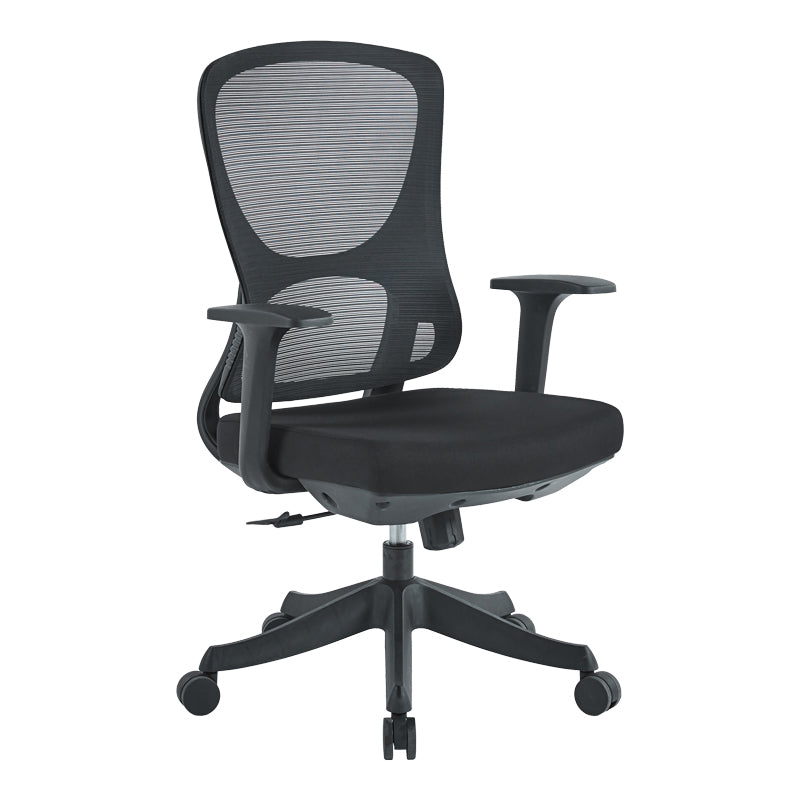 Scaun de birou ergonomic Litulo, Plasă Textilă, Negru, 51x50.5x98/106cm