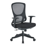Scaun de birou ergonomic Litulo, Plasă Textilă, Negru, 51x50.5x98/106cm