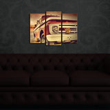 Tablou Canvas cu Led 3PATİACT, Multicolor, 66x45 cm