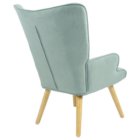 Fotoliu Tesatura fluffy  verde aprins-Natural 75x69x96cm