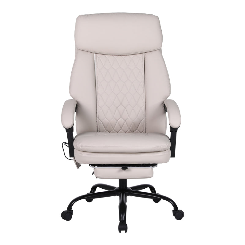 Scaun de birou pentru director cu masaj Sedici, Bej, 72x63x115-123 cm