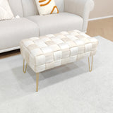 Taburet Wenzo catifea bej 82x43x46 cm