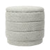 Taburet cu spațiu de depozitare Bettia stofă teddy mentă Ø41x38.5cm, imagine principală, MDF, stofă, pentru living