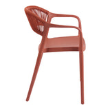 Fotoliu stivuibil Ankara, Rattan -PE, Terracotta, 54x55x77 cm