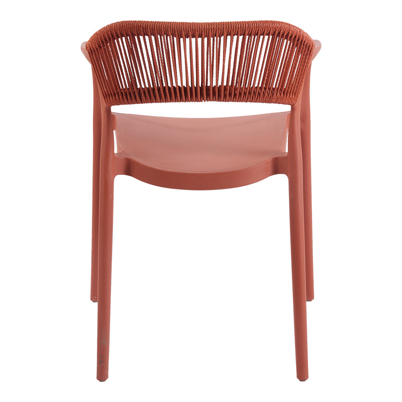 Fotoliu stivuibil Ankara, Rattan -PE, Terracotta, 54x55x77 cm