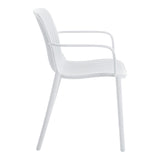 Scaun de exterior Teragi stackable fotoliu pp cu UV protection alb 59x57x82cm