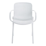 Scaun de exterior Teragi stackable fotoliu pp cu UV protection alb 59x57x82cm