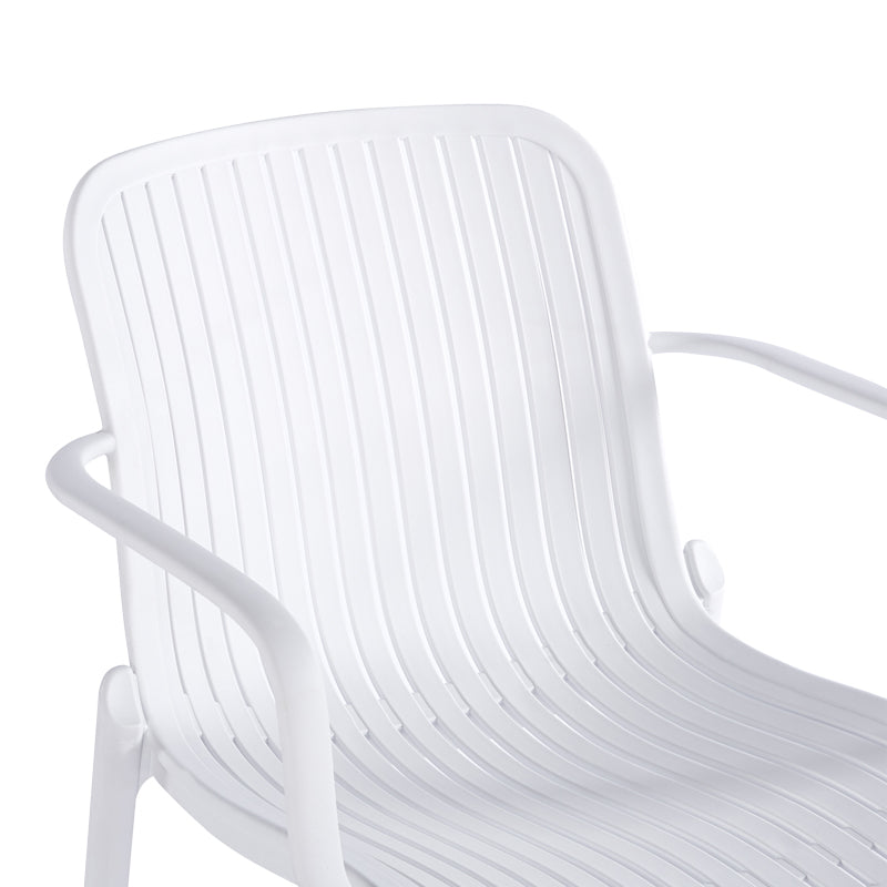 Scaun de exterior Teragi stackable fotoliu pp cu UV protection alb 59x57x82cm